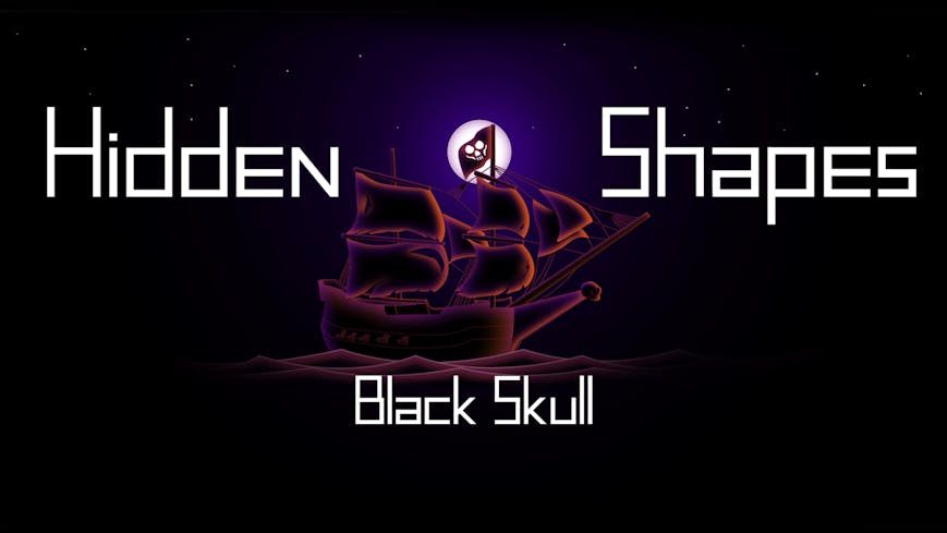 Hidden Shapes Black Skull - Jigsaw Puzzle Game