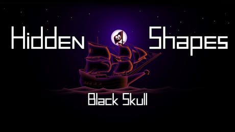 Product cover for Hidden Shapes Black Skull - Jigsaw Puzzle Game