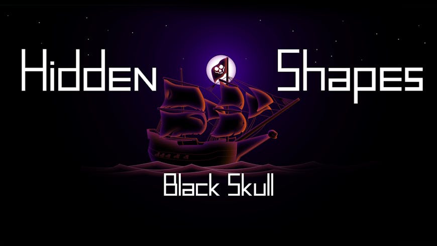 Product cover for Hidden Shapes Black Skull - Jigsaw Puzzle Game