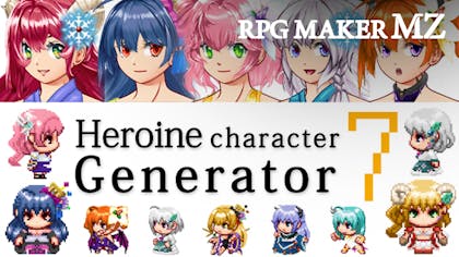 Product cover for RPG Maker MZ - Heroine Character Generator 7 for MZ - DLC