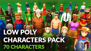 Low poly characters Pack 2 - 70 Characters