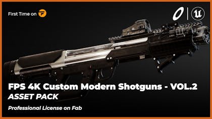 FPS 4K Custom Modern Shotguns - VOL.2 (Unreal Engine)