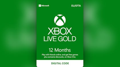 Microsoft Xbox Live Gold 12 Month Membership (UK) - DLC