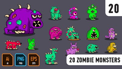 20 Zombie monsters