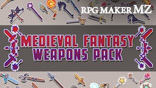 Product cover for RPG Maker MZ - Medieval Fantasy Weapons Pack - DLC