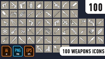 100 weapons icons