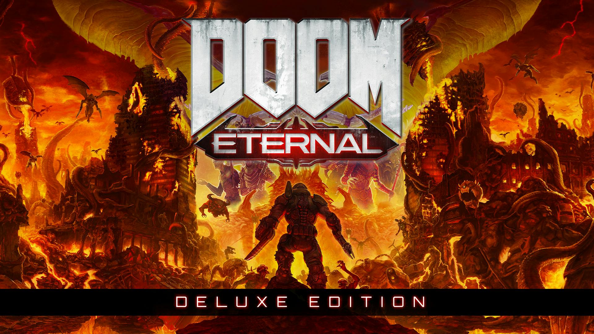 Doom eternal them. Doom Eternal Deluxe Edition. Doom Eternal ps3. Doom Eternal Deluxe Edition обложка. Doom Eternal диск.