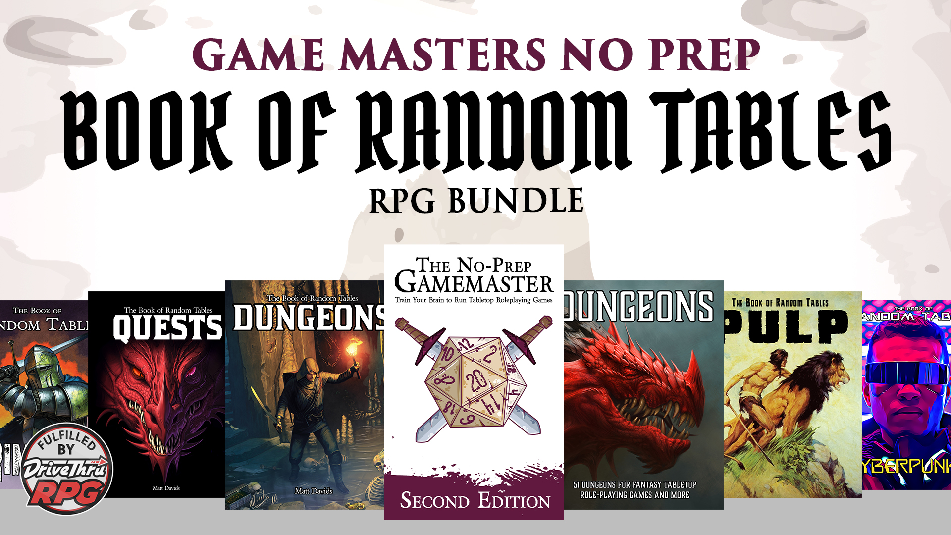 Game Masters Library Game Masters No Prep Book of Random Tables RPG Bundle | Best of Bundles