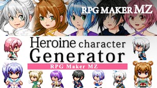 Product cover for RPG Maker MZ - Heroine Character Generator for MZ - DLC