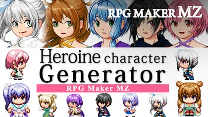 Product cover for RPG Maker MZ - Heroine Character Generator for MZ - DLC