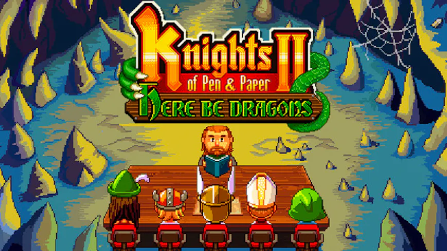 Product cover for Knights of Pen and Paper 2 - Here Be Dragons