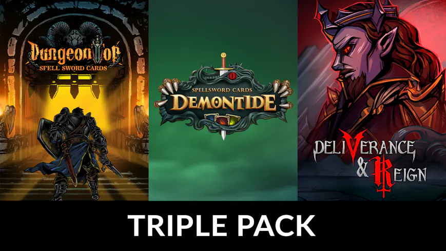 Product cover for Deckbuilder Triple Pack: Deliverance & Reign + DungeonTop + Demontide