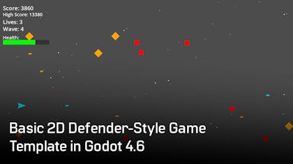 Basic 2D Defender-Style Game Template in Godot 4.6