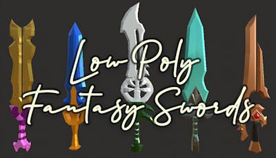 Low Poly - 15 Fantasy Swords #1