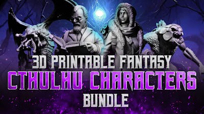 3D Printable Fantasy: Cthulhu Characters Bundle