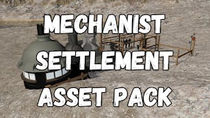 Product cover for GameGuru MAX Low Poly Asset Pack - Mechanist's Settlement - DLC