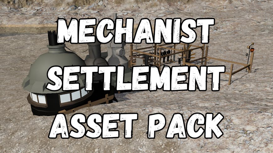 GameGuru MAX Low Poly Asset Pack - Mechanist's Settlement