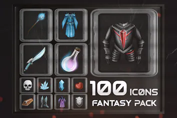 100 Fantasy Icons Pack