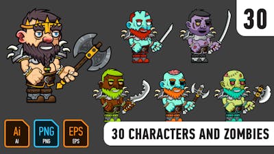 30 characters and zombies
