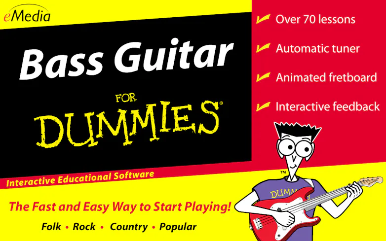 Bass Guitar For Dummies - Interactive Educational Software - MAC version