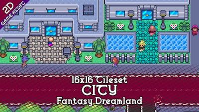 City Tileset 16x16 Pixelart - Fantasy Dreamland