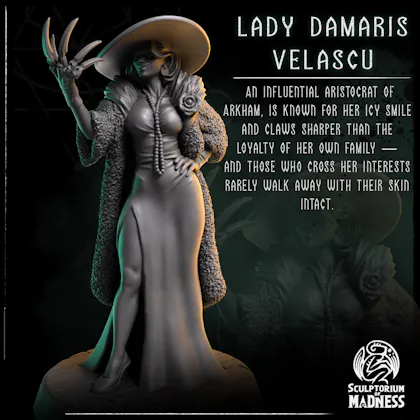 Lady Damaris Valascu - Cthulhu Investigator