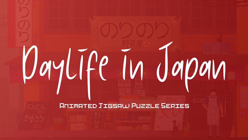 Product cover for Daylife in Japan - Pixel Art Jigsaw Puzzle