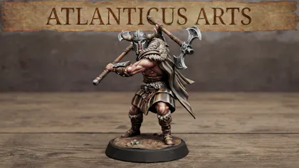 Male Human Barbarian - Sven Bloodaxe - Battleaxe Dual